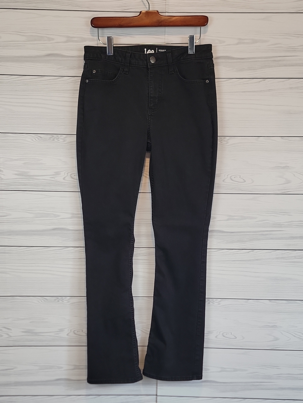 Lee Black Bootcut Jeans Regular Fit Mid-Rise Womens Size 8M